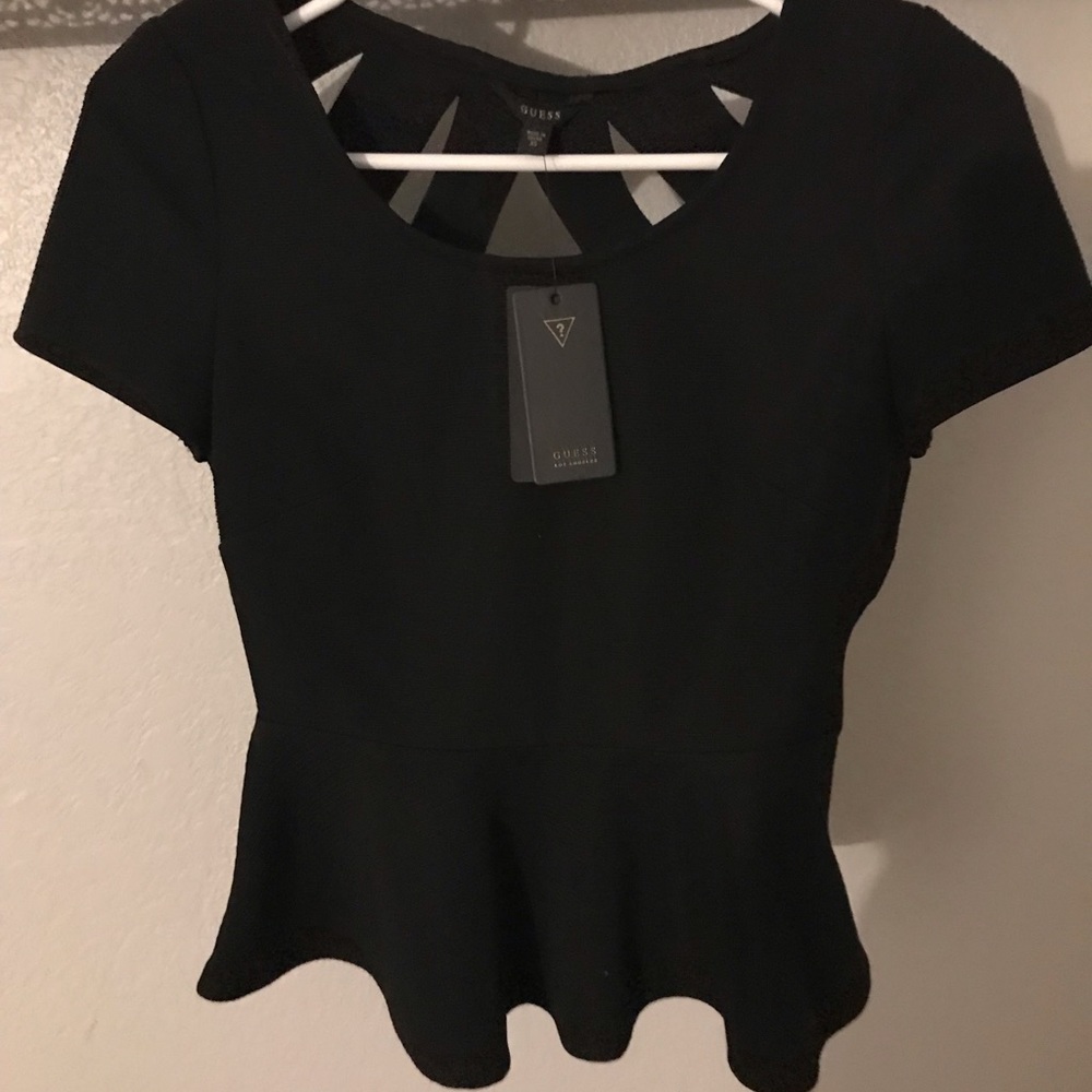 Brand new Guess peplum top